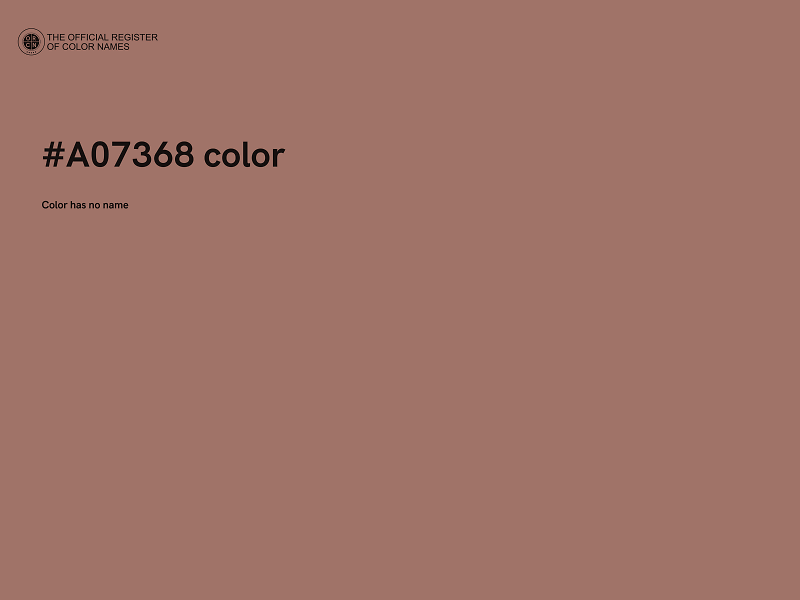 #A07368 color image