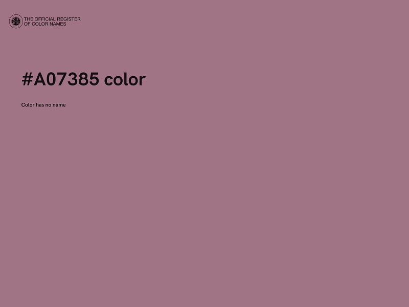 #A07385 color image