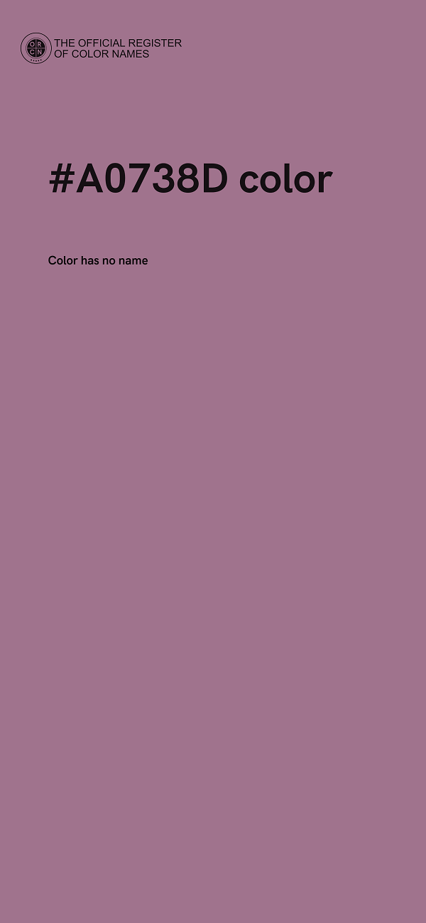 #A0738D color image