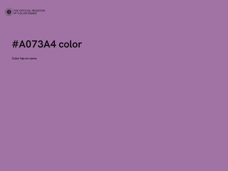 #A073A4 color image