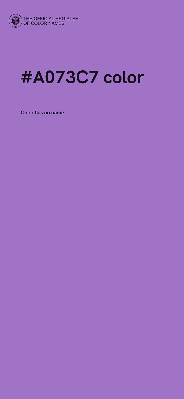 #A073C7 color image