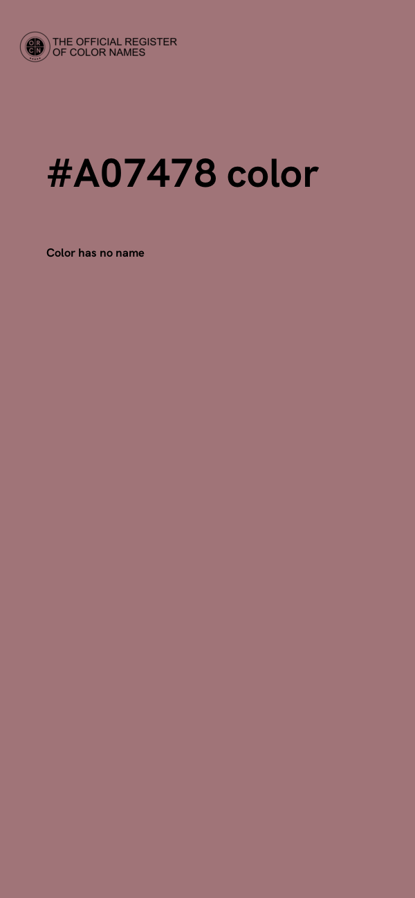 #A07478 color image