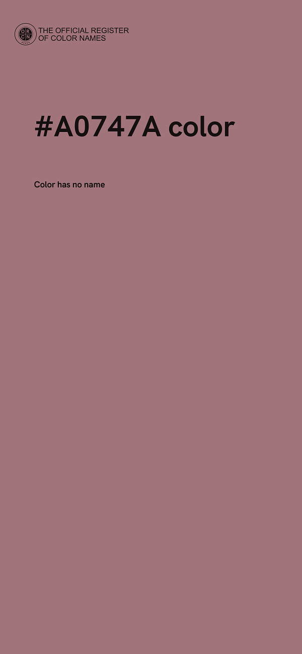 #A0747A color image