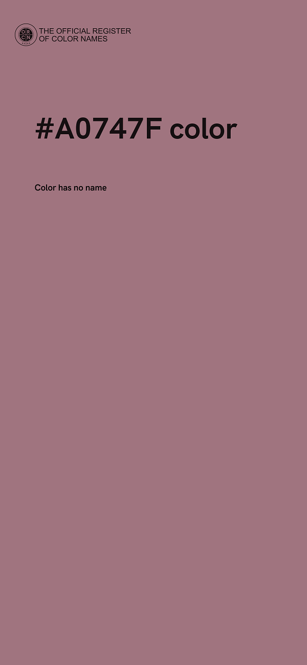 #A0747F color image