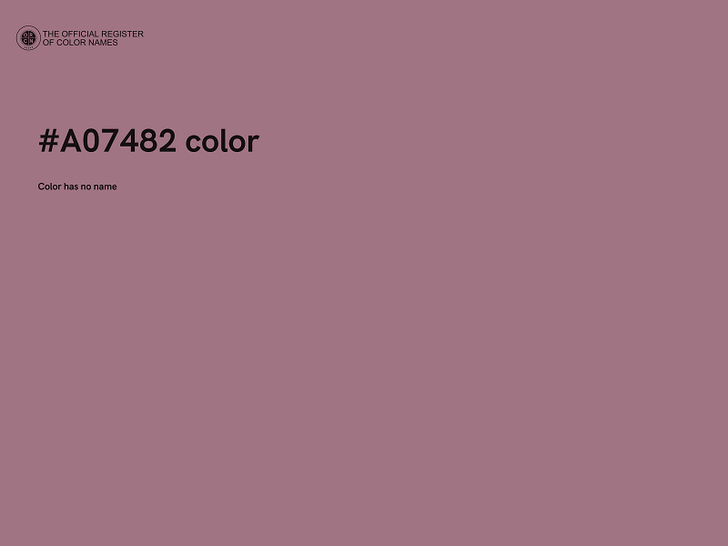 #A07482 color image