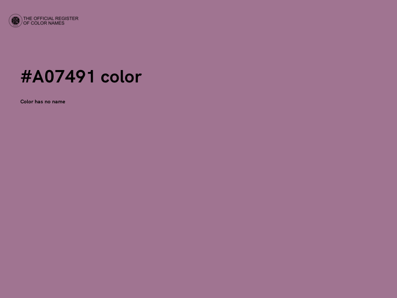 #A07491 color image