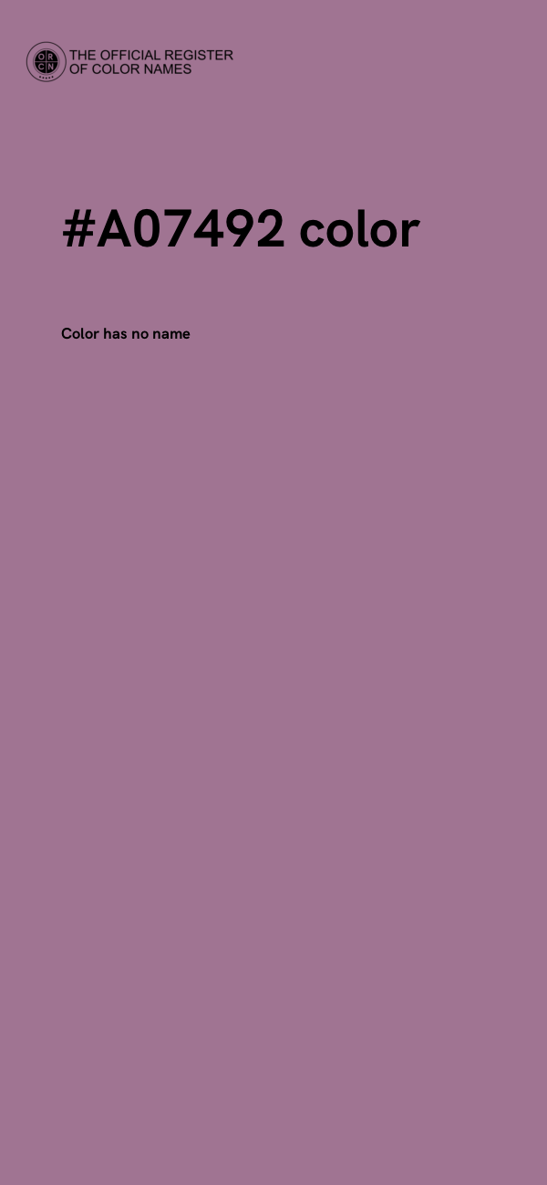 #A07492 color image