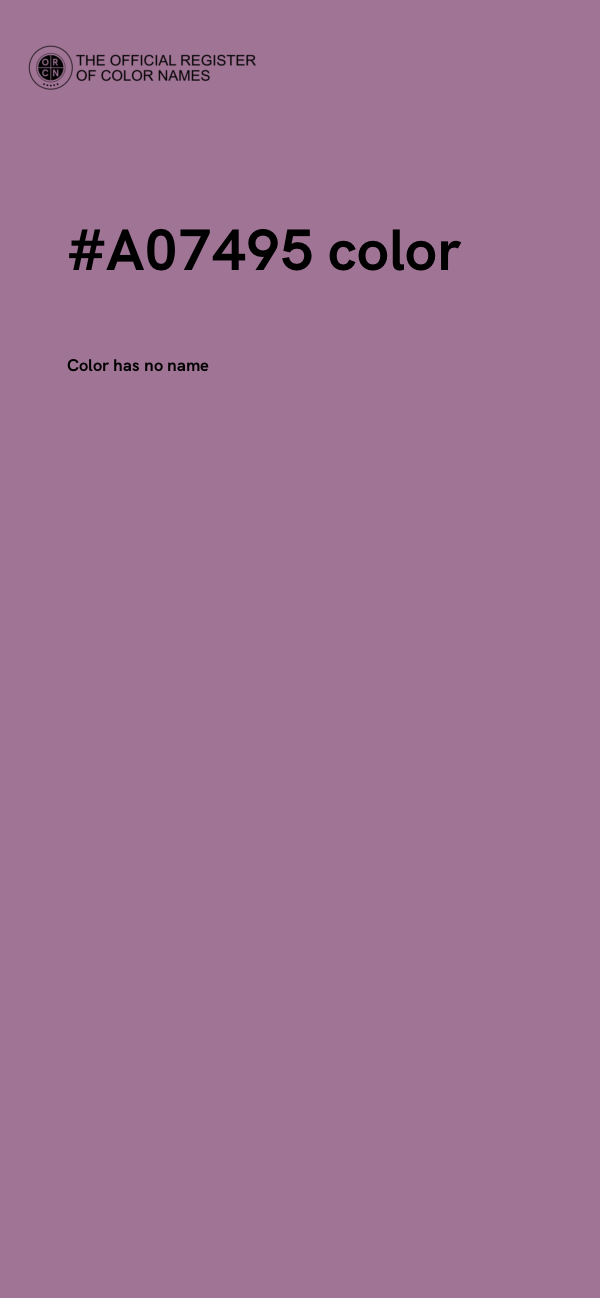 #A07495 color image