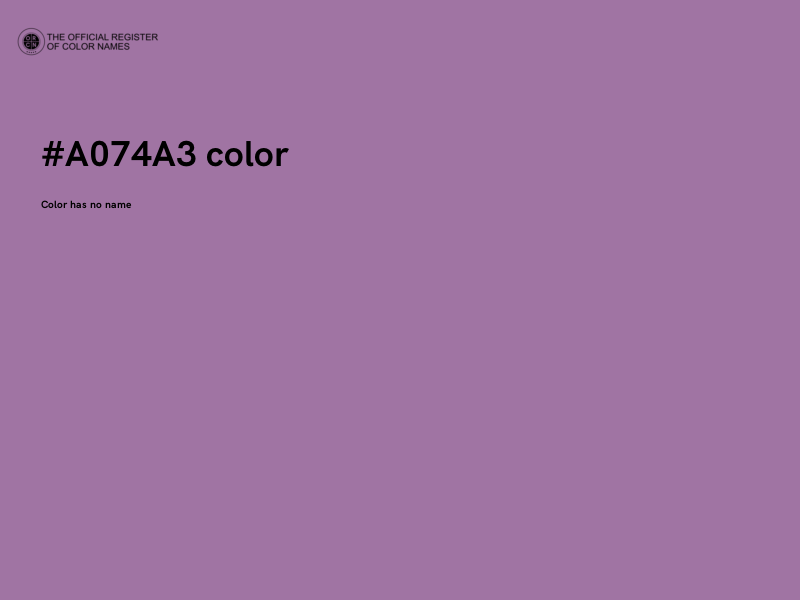 #A074A3 color image