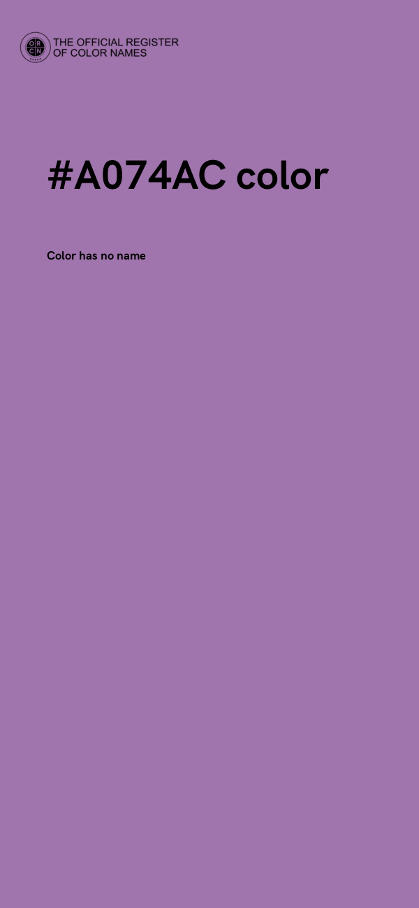 #A074AC color image