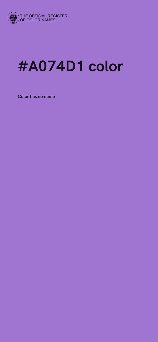 #A074D1 color image