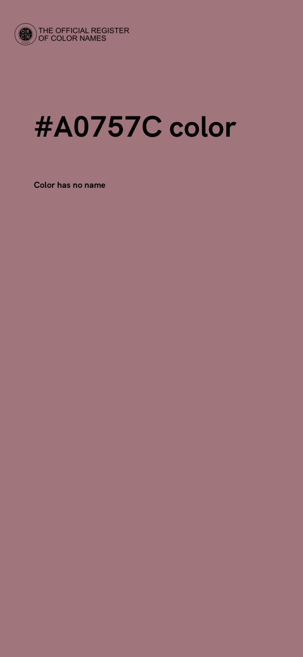 #A0757C color image