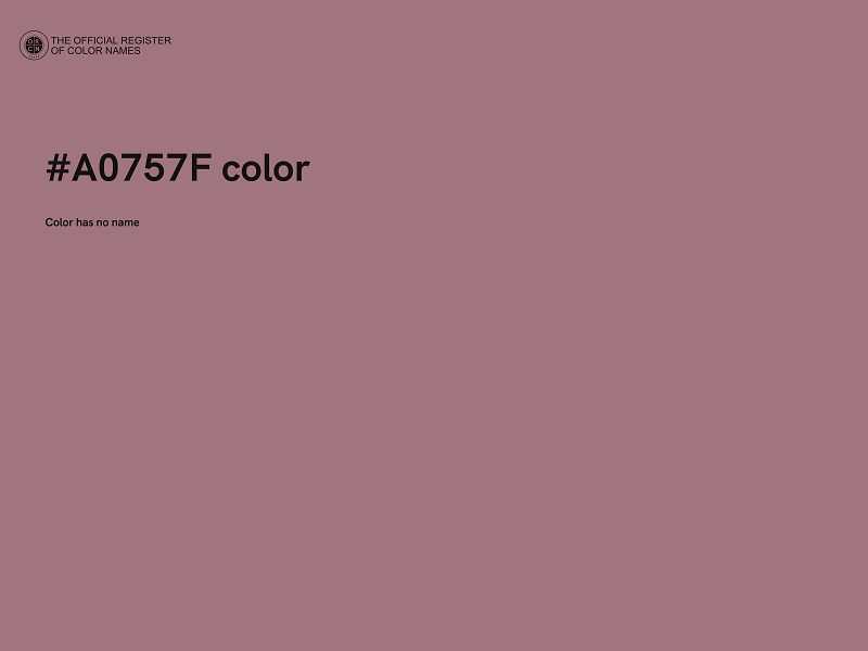 #A0757F color image