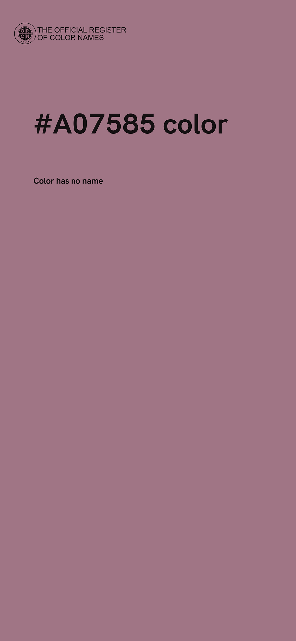 #A07585 color image