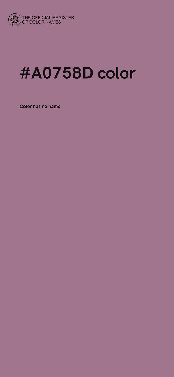 #A0758D color image