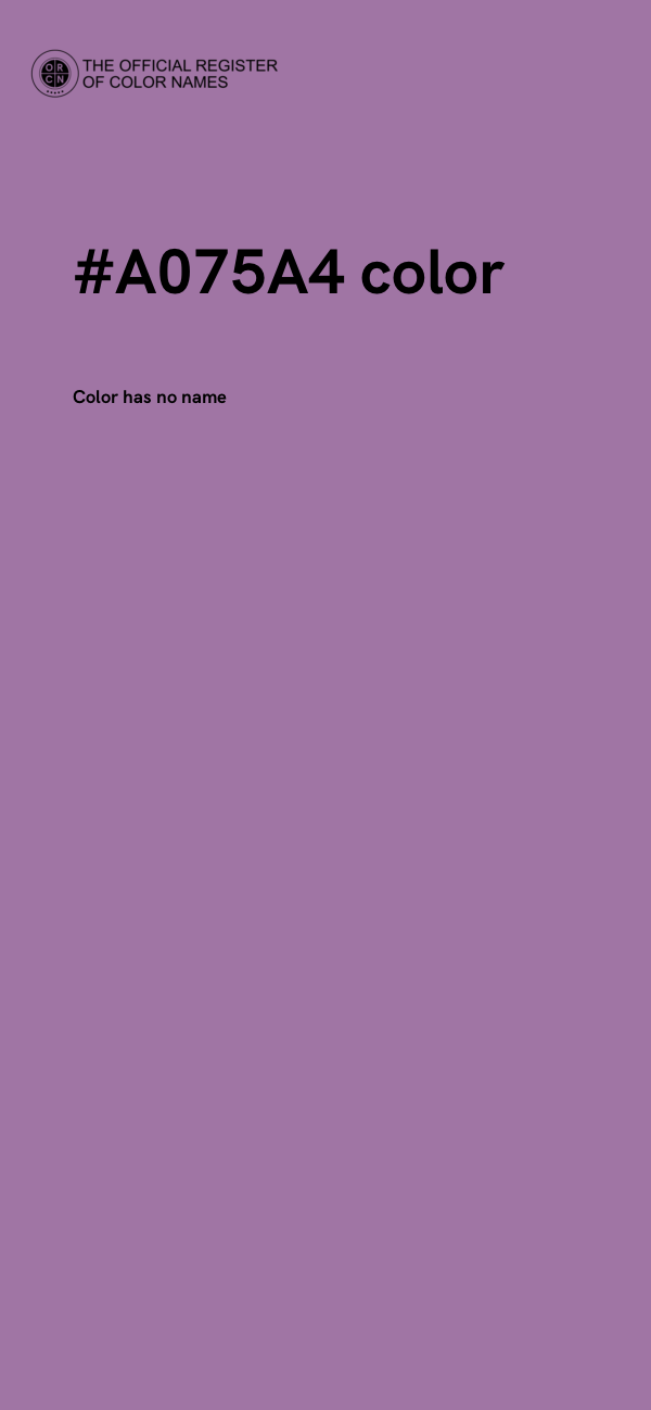 #A075A4 color image