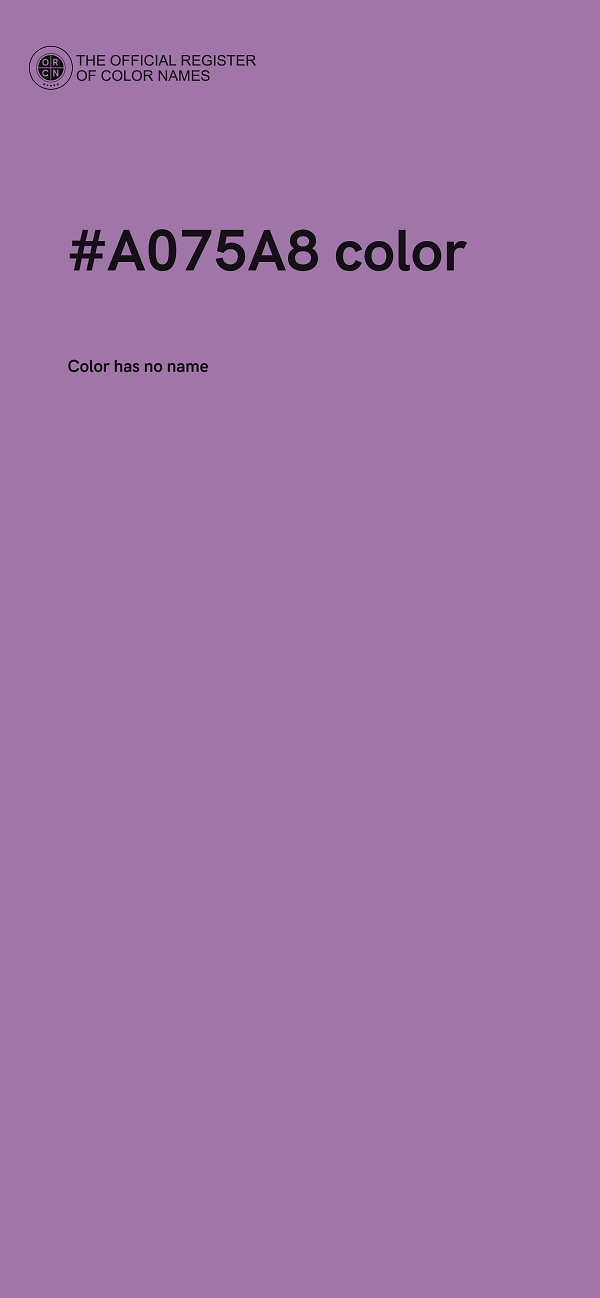 #A075A8 color image