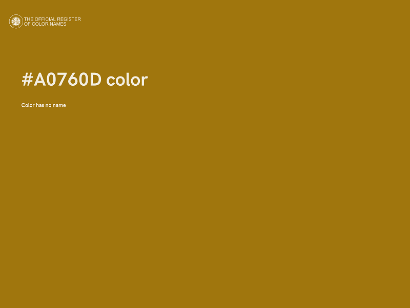 #A0760D color image