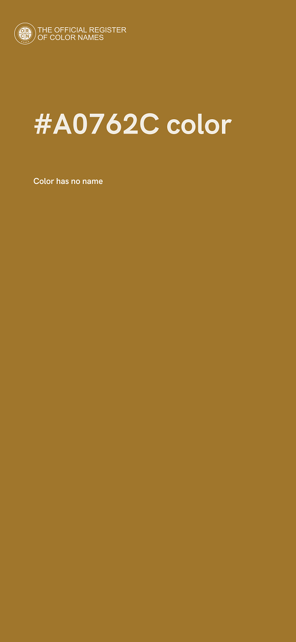 #A0762C color image