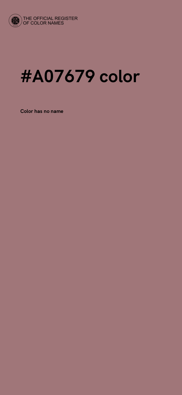 #A07679 color image