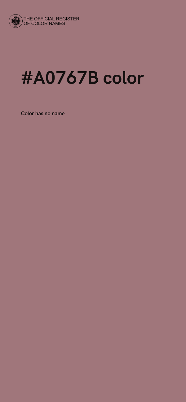 #A0767B color image
