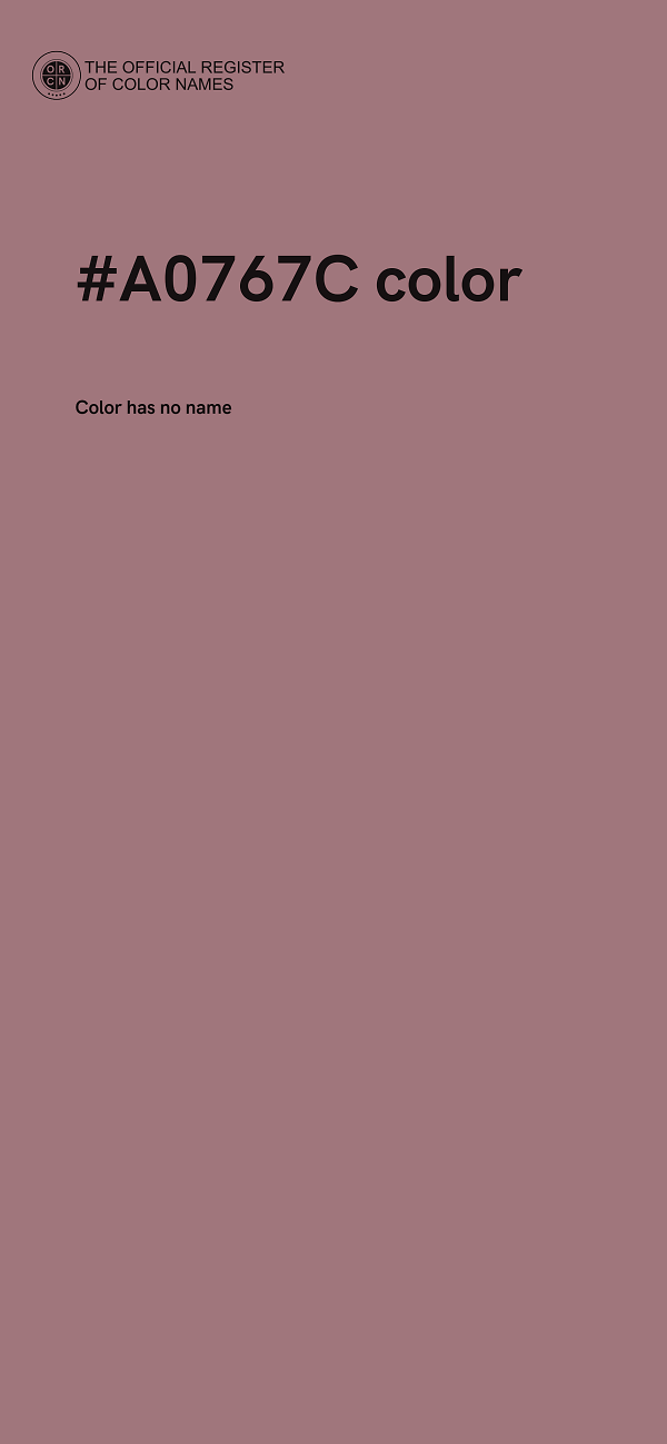 #A0767C color image