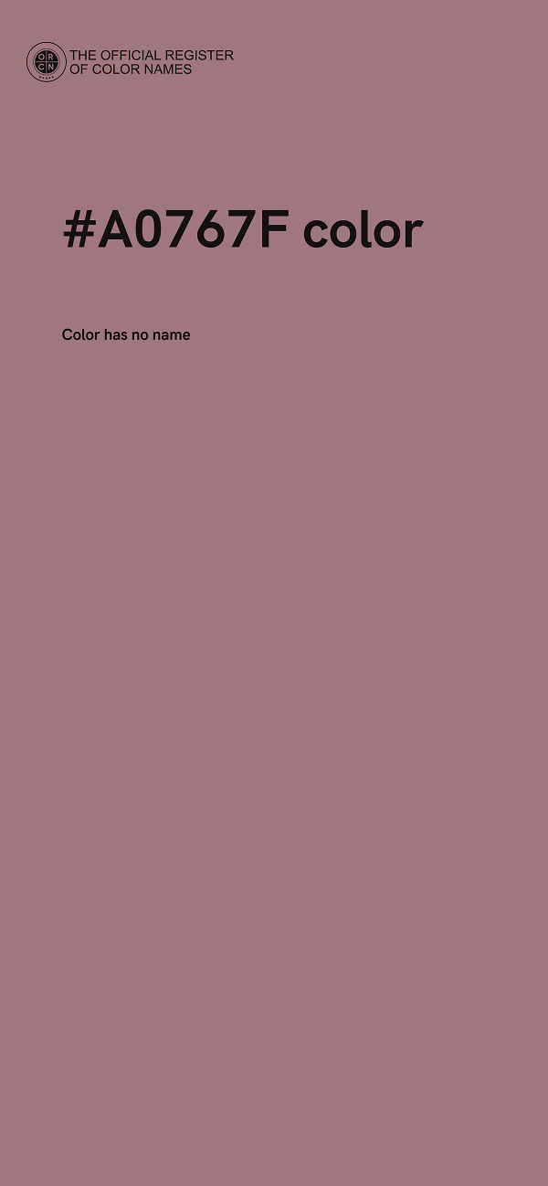 #A0767F color image