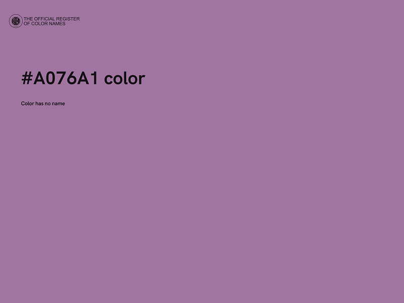 #A076A1 color image