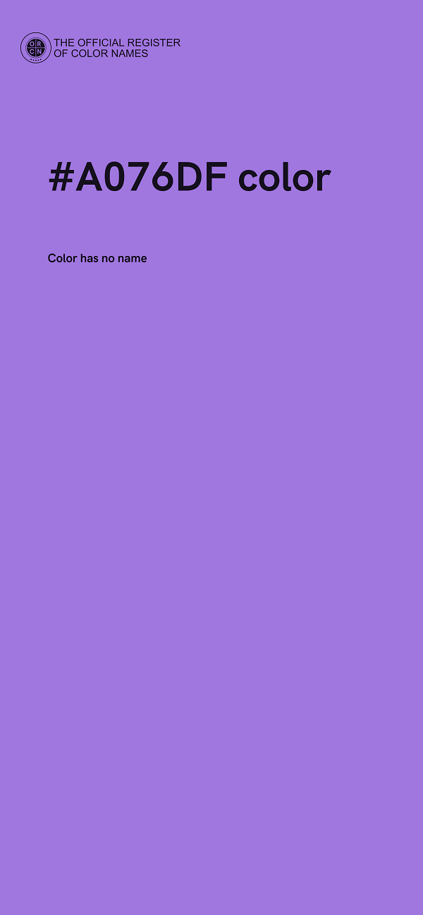 #A076DF color image