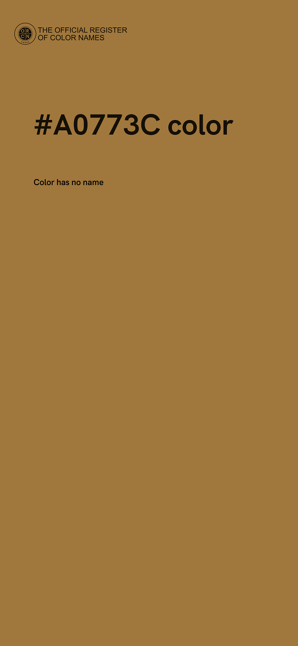 #A0773C color image