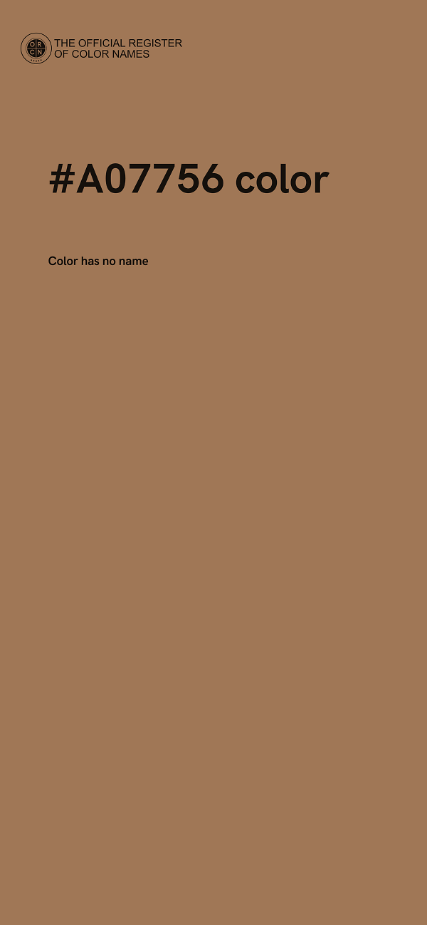 #A07756 color image