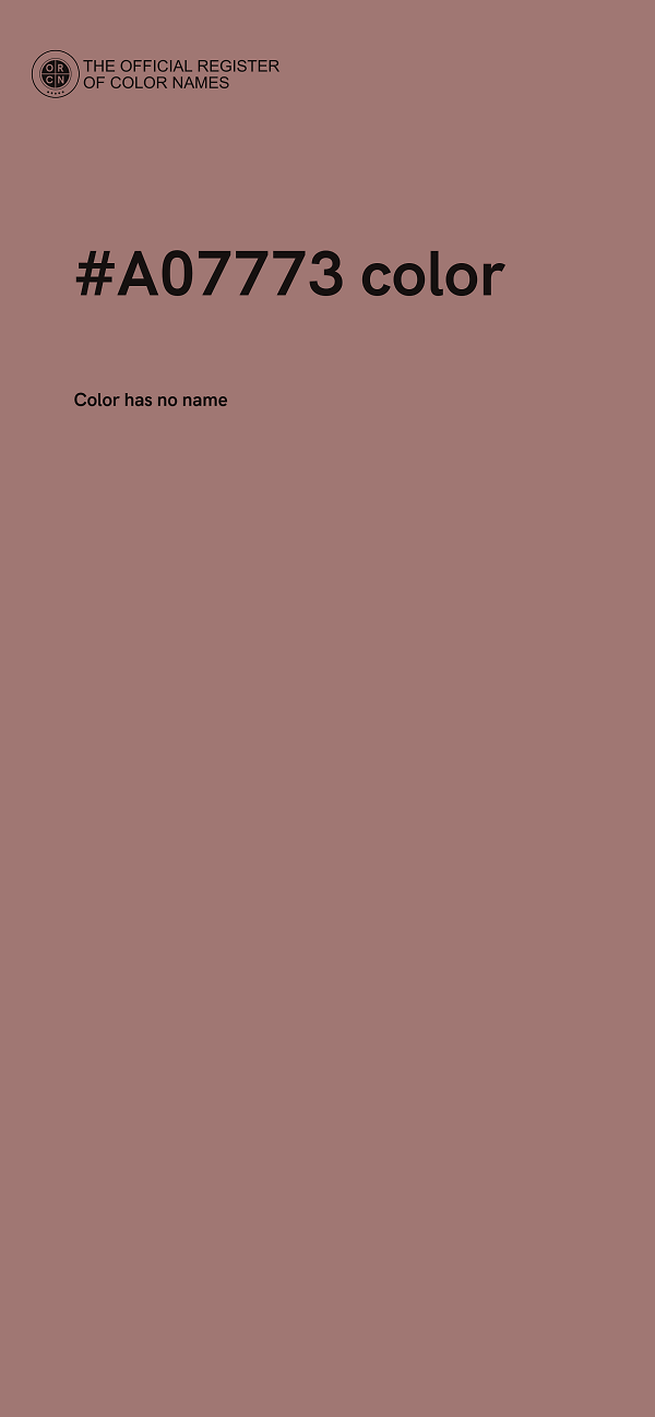 #A07773 color image