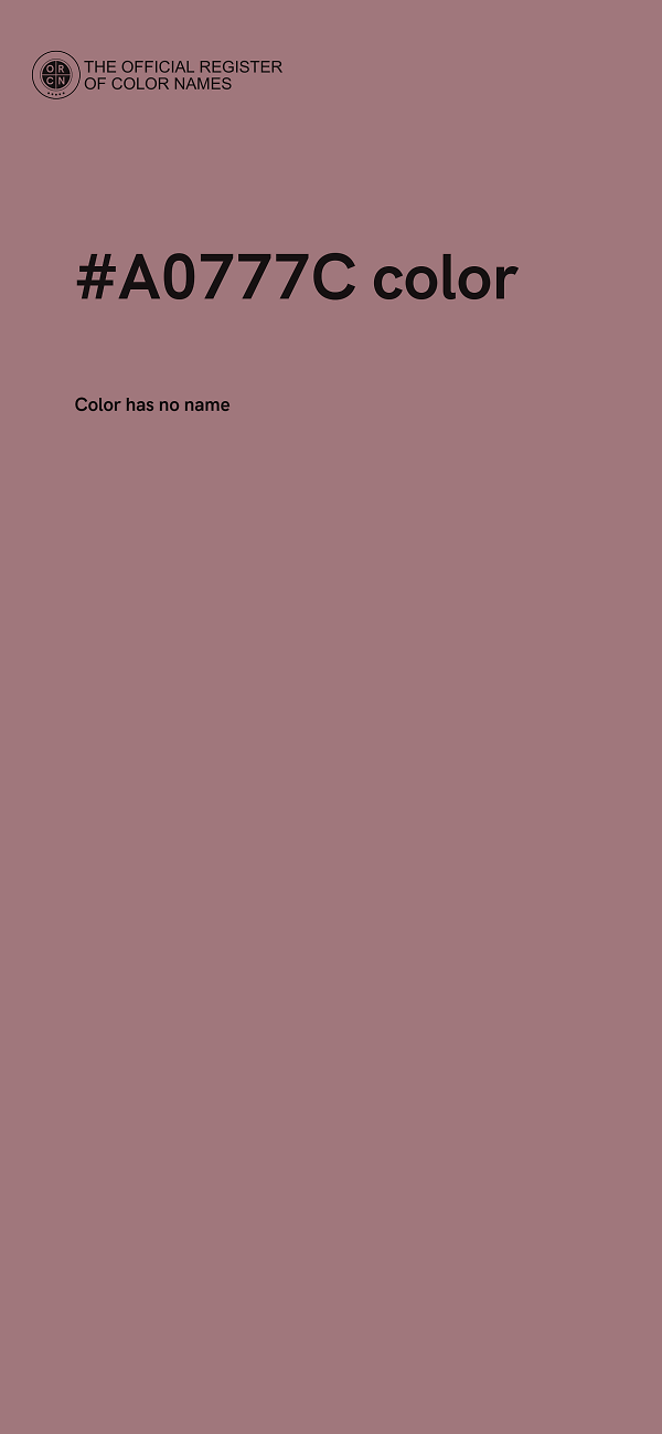 #A0777C color image