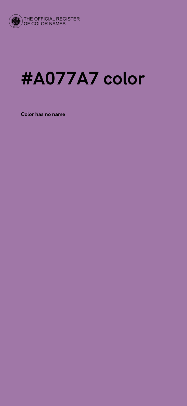 #A077A7 color image