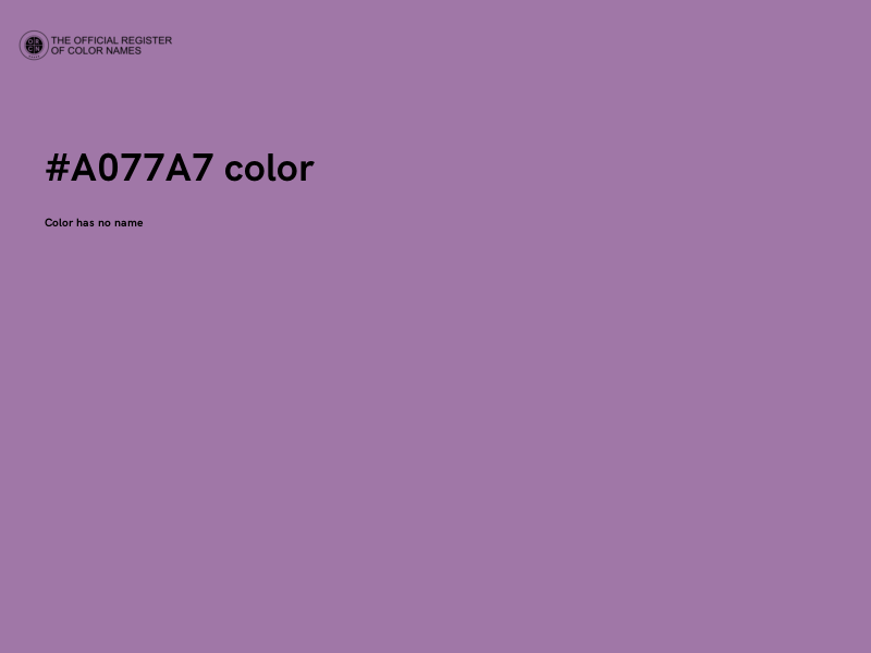 #A077A7 color image