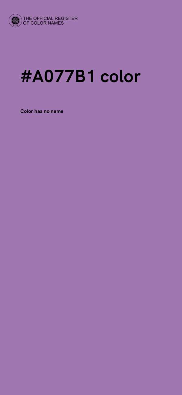 #A077B1 color image