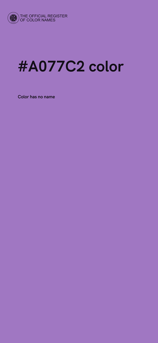 #A077C2 color image