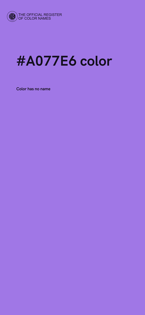 #A077E6 color image