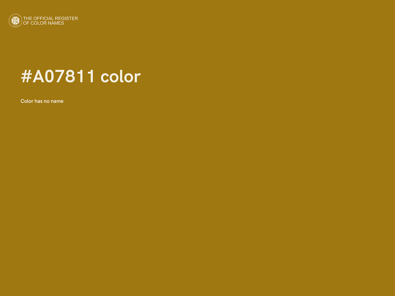 #A07811 color image