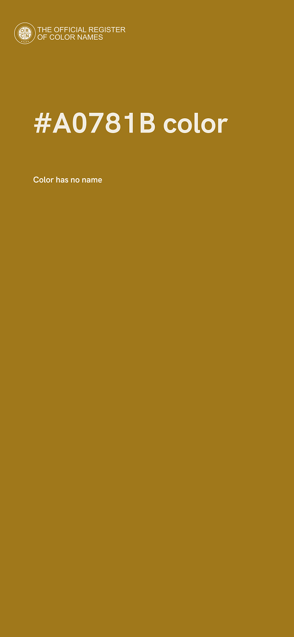 #A0781B color image