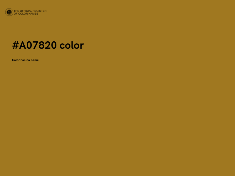 #A07820 color image