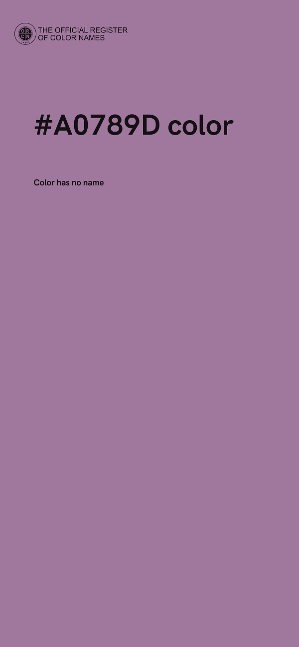 #A0789D color image
