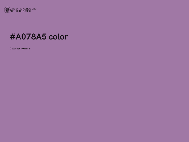 #A078A5 color image