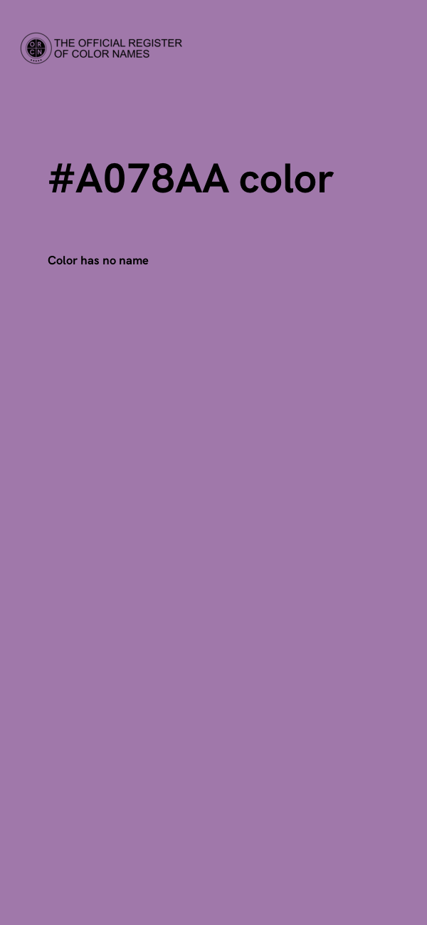 #A078AA color image