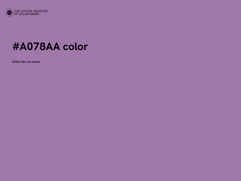 #A078AA color image