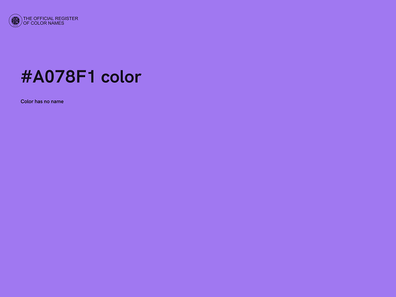 #A078F1 color image