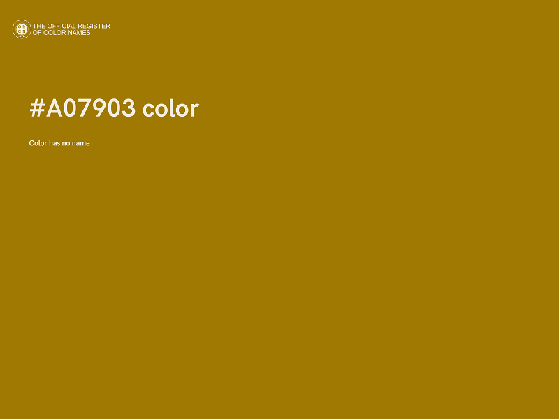 #A07903 color image