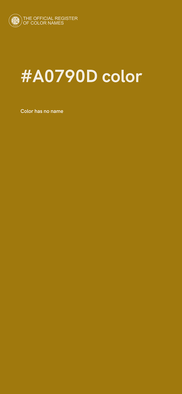 #A0790D color image