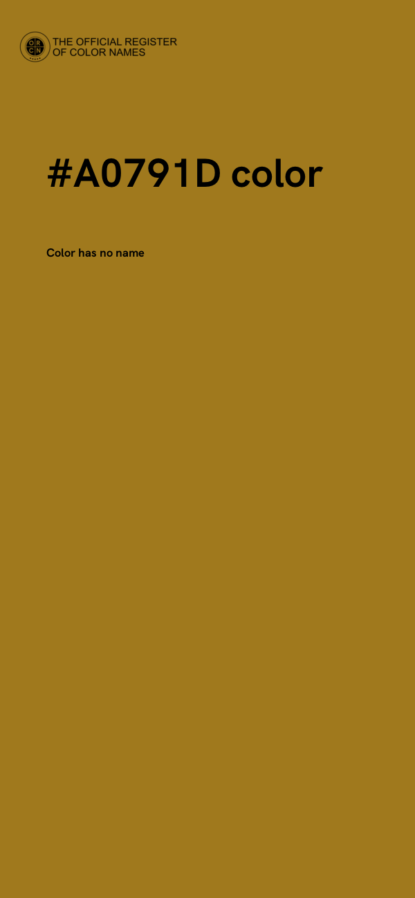 #A0791D color image