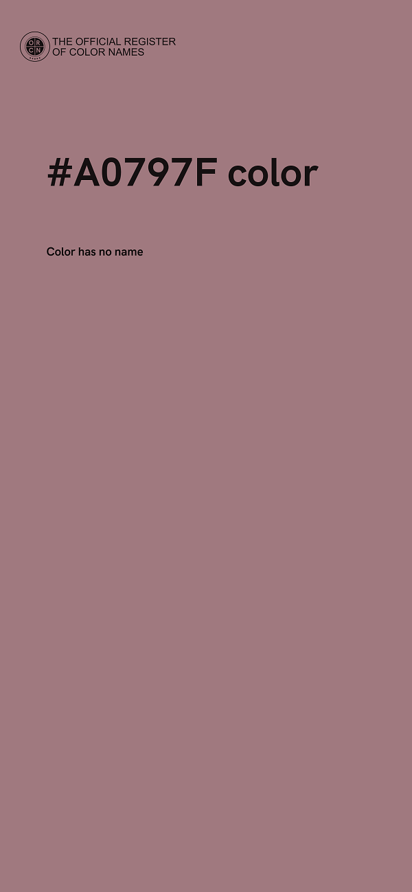 #A0797F color image